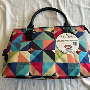 NWT Colorful Geometric Party Purse